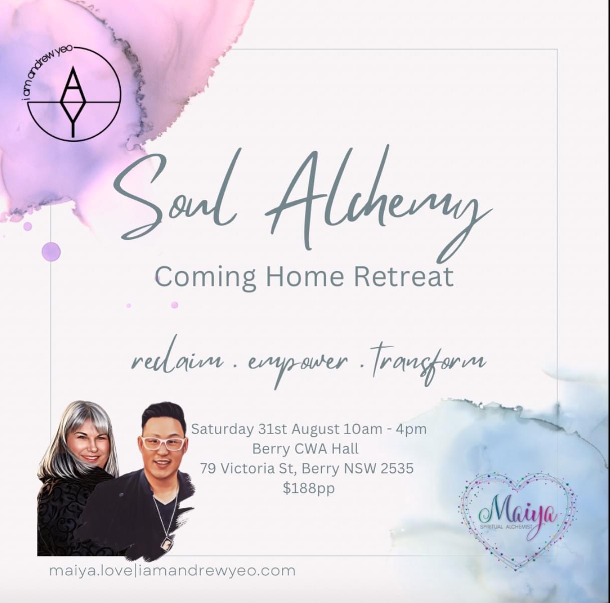 Join us on 31 August for the Soul Alchemy Retreat